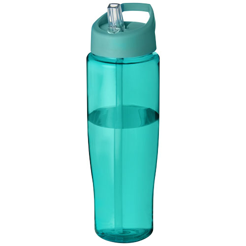 Bouteille sport publicitaire avec paille 700ml H2O Active® Bleu aqua